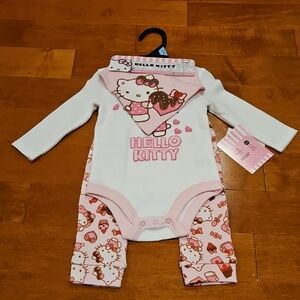 Nwt 3pc Set Baby Hello Kitty